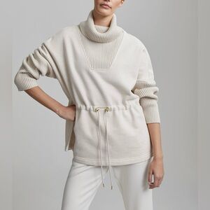 Varley Cavello Longline Women’s Brich Marl Beige Sweater Size Small NWT